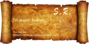 Stanga Ruben névjegykártya